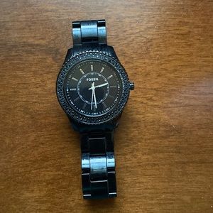 Fossil watch, black